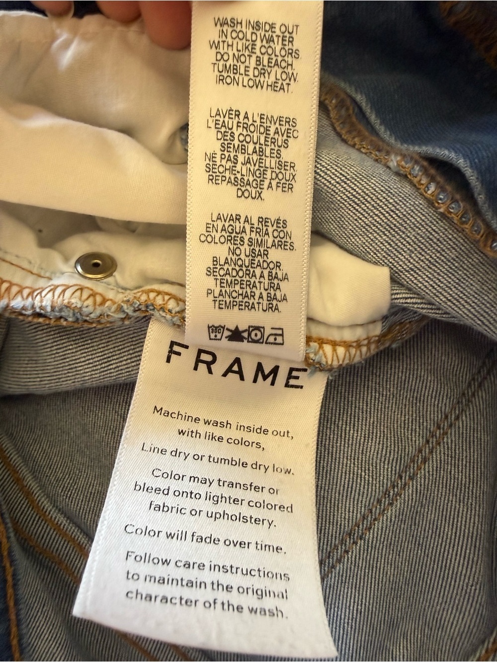 Frame Denim Le Skinny de Jeanne Crop Distressed Jeans in Size 25 - Picture 11 of 12